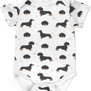 Baby and Dog Clothes, Cute Dog Theme Baby Onesie, Short Sleeve Infant Dog Baby S